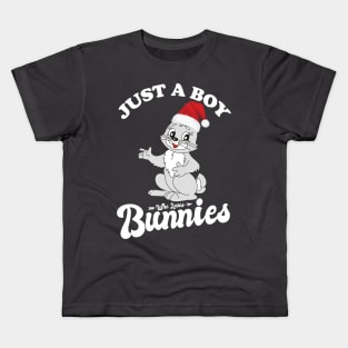 Just a Boy Who Loves Bunnies Kids T-Shirt